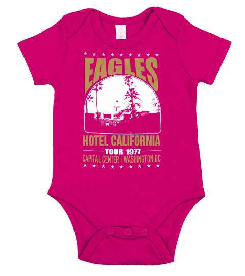 EAGLES HOTEL CALIFORNIA TOUR 1977 SHIRT T-Shirt Short Sleeve Baby One-Piece