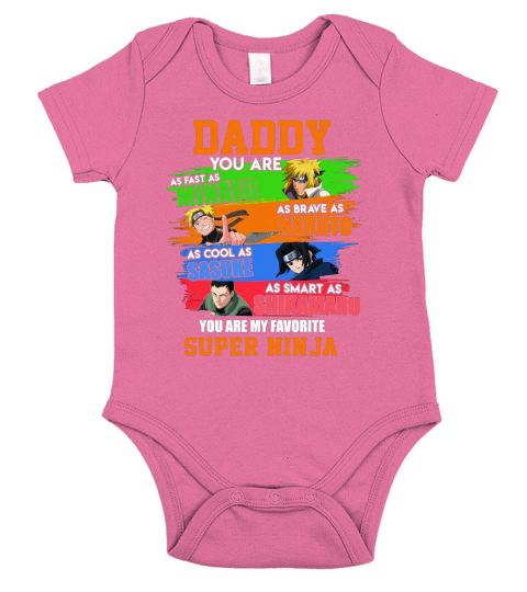 Daddy Minato Naruto Sasuke Shikamaru Super Ninja Father’s day Short Sleeve Baby One-Piece