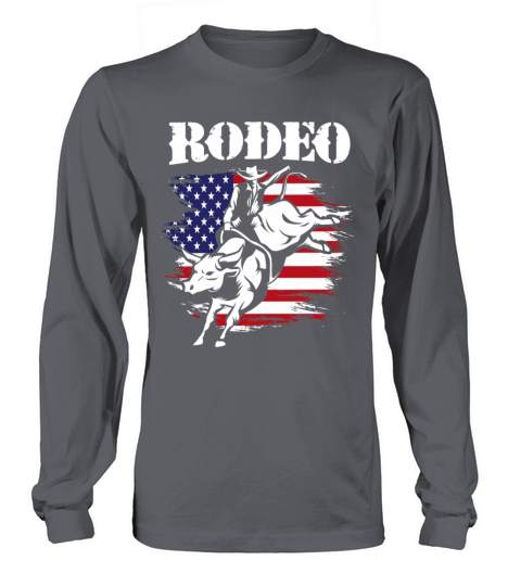 American Flag 4th Of July Vintage USA Flag Rodeo Men's Long Sleeve