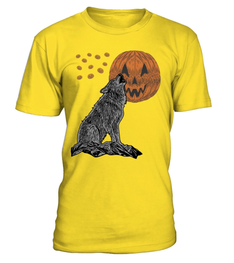 Halloween pumpkin wolf moon funny Men's T-Shirt