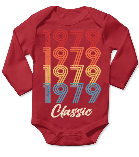 1979 Classic Vintage 1979 Gift Men Women Born Made Long Sleeve Baby One-Piece
