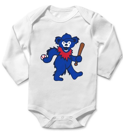 Grateful Dead Dancing Bear Baseball shirt Long Sleeve Baby One-Piece