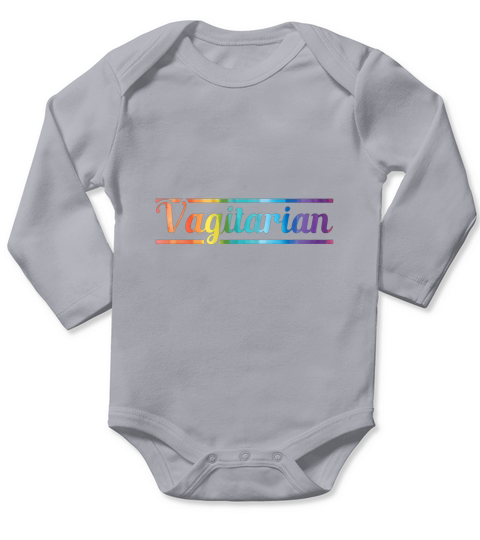 Funny Vagitarian Lesbian Gay Couple Valentines Day LGBT Long Sleeve Baby One-Piece