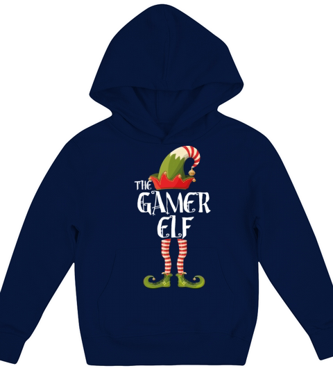 the gamer elf Kids Hoodie