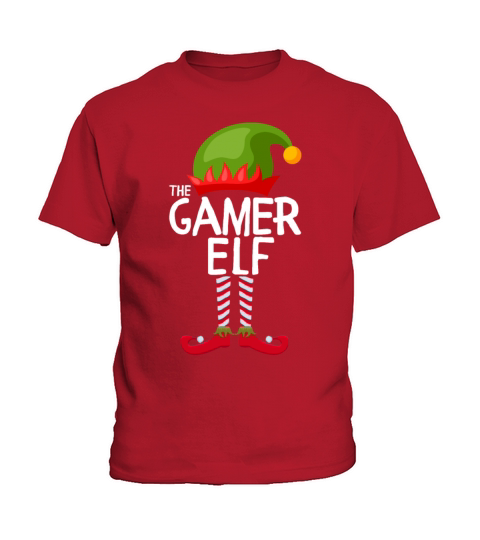 the gamer elf matching christmas family Kids T-Shirt