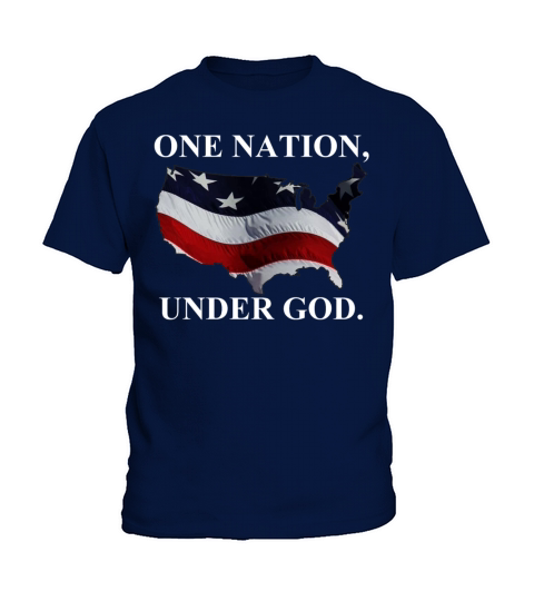 One Nation Under God White Kids T-Shirt