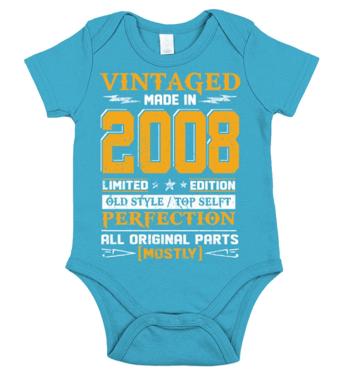 Vintaged Made In 2008 Limited Editon Short Sleeve Baby One-Piece