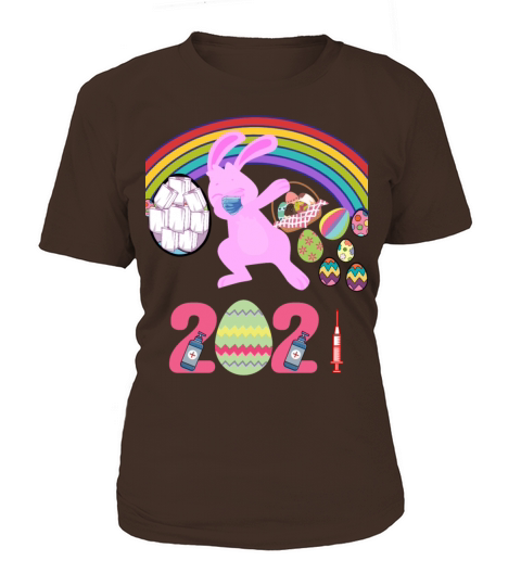 Happy Easter 2021 Dabbing Bunny Masked Women's T-Shirt