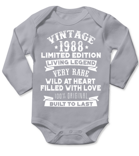 Vintaged 1988 Living Legend Built To Last Long Sleeve Baby One-Piece