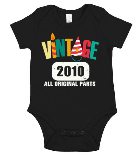 Vintage 2010 All Original Parts Short Sleeve Baby One-Piece