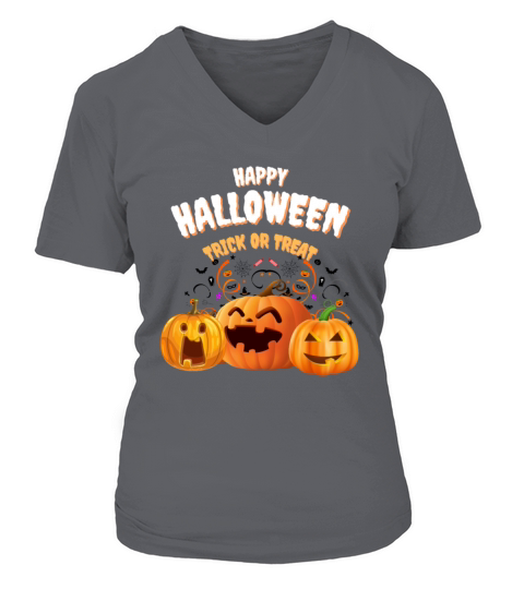 Halloween Trick Or Treat Pumpkin Women's V-Neck T-shirt