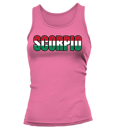 Scorpio Hungarian Horoscope Heritage DNA Flag Tank top Woman