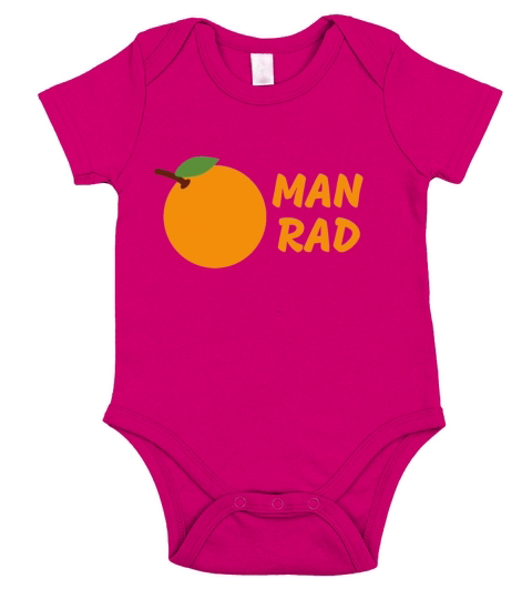 ORANGE MAN RAD Short Sleeve Baby One-Piece