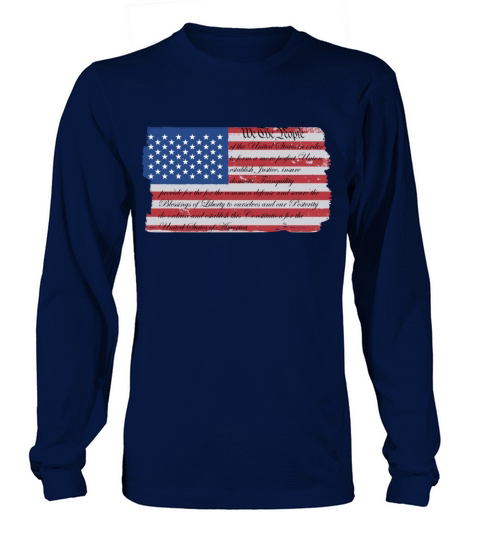 We The People US Constitution American Flag Women's Long Sleeve