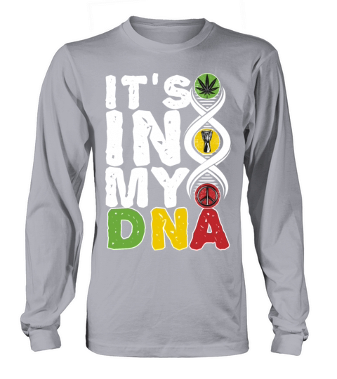 Its In My DNA Fingerprint Gift for Reggae Music Men's Long Sleeve