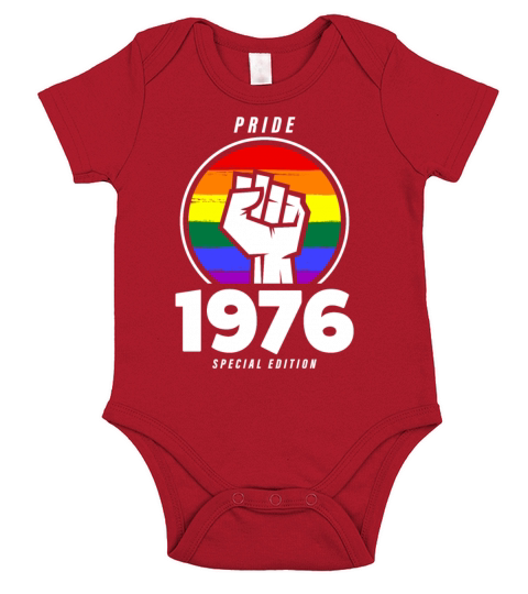 1976 Birthday Gay Pride LGBT Short Sleeve Baby One-Piece