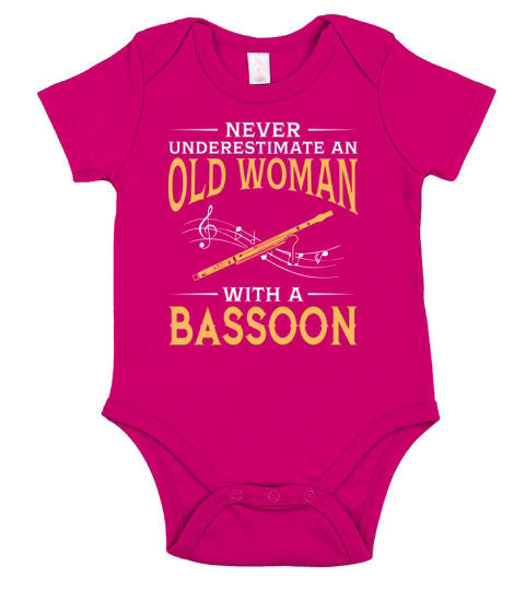 Never Underestimate An Old Man With A Bassoon TShirt Short Sleeve Baby One-Piece