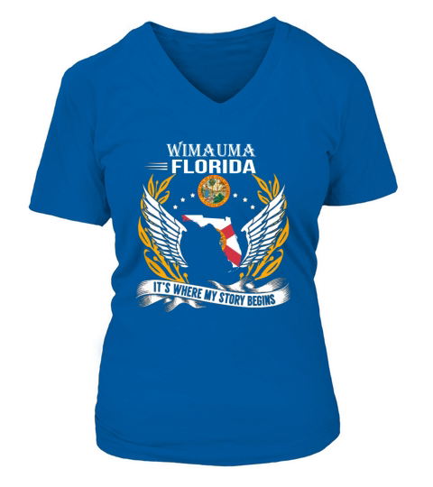 Wimauma Florida  Its where my story begins V-neck T-Shirt Woman
