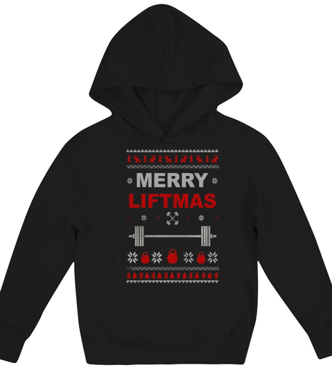 GYM MERRY LIFTMAS CHRISTMAS UGLY SWEATER Kids Hoodie