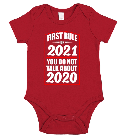 Happy New Year First Rule Of 2021 Eve NYE Short Sleeve Baby One-Piece