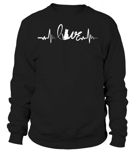 Cat Love Heartbeat for cat lovers Women's Sweatshirt