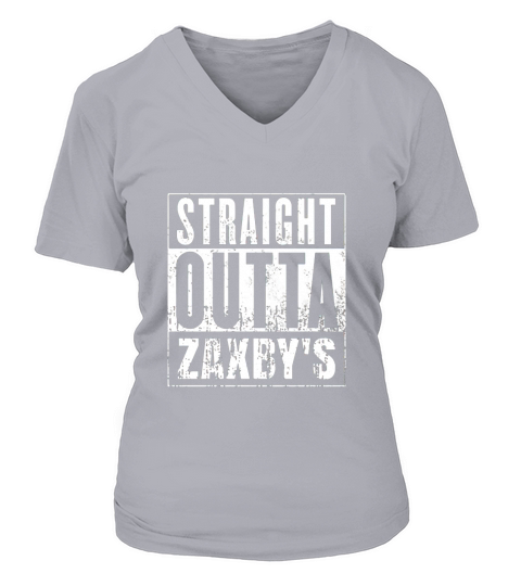Straight Outta Zaxbys Movie and Fast Food Parody V-neck T-Shirt Woman