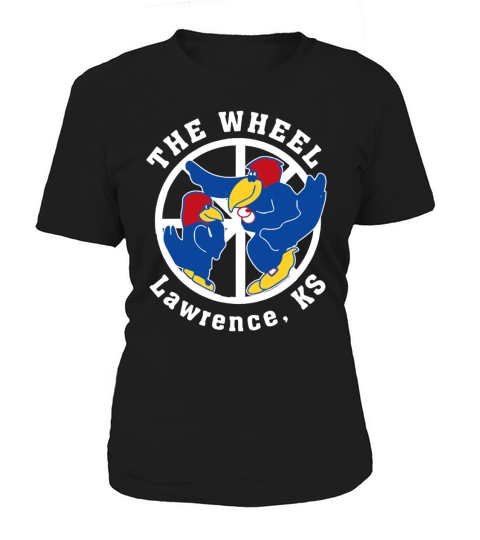 Kansas jayhawks the wheel lawrence ks Women's T-Shirt
