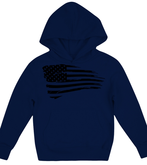 Vintage American Flag Tactical Subdued Kids Hoodie