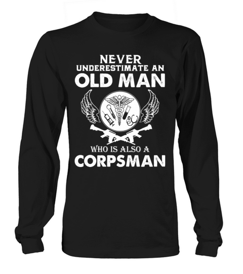 Old Man Corpsman Shirt Women's Long Sleeve