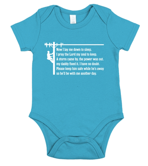 Lineman Prayer Daddy Safe Short Sleeve Baby One-Piece