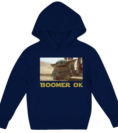 Baby Yoda Boomer Ok Kids Hoodie