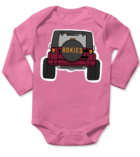 Hokie Jeep Long Sleeve Baby One-Piece