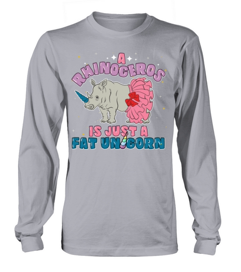 Funny Unicorn Rhinoceros Animal Pun Women's Long Sleeve