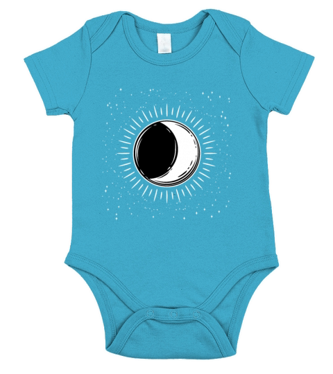 Eclipse Meeting of Sun and Moon Short Sleeve Baby One-Piece