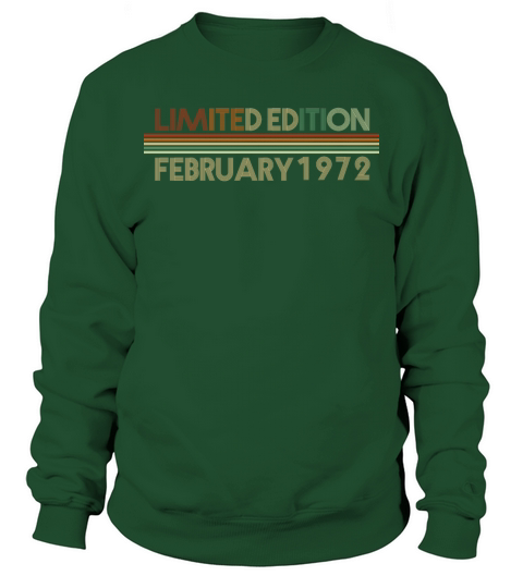 50th birthday February vintage 1972 gift idea Sweatshirt Unisex