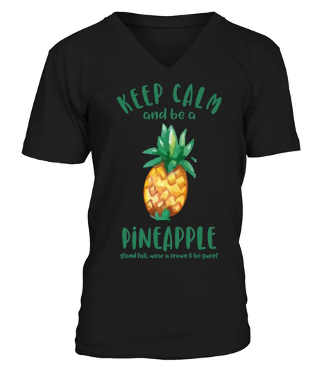 Keep Calm Pineapple Men's V-Neck T-shirt
