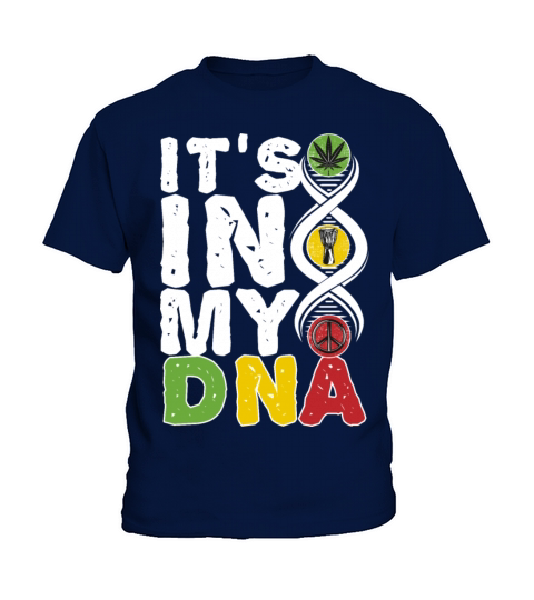 Its In My DNA Fingerprint Gift for Reggae Music Kids T-Shirt