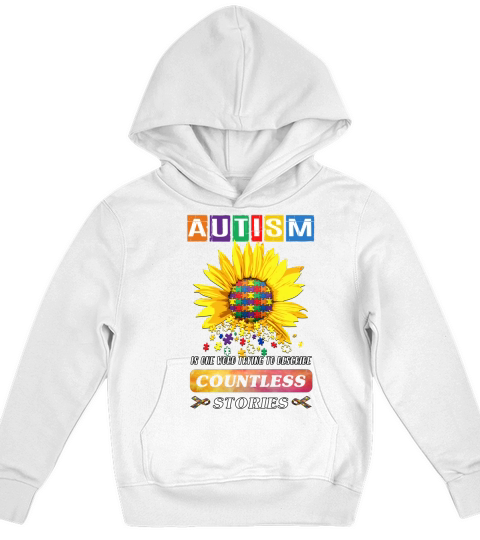 Autism word describe countless story Kids Hoodie