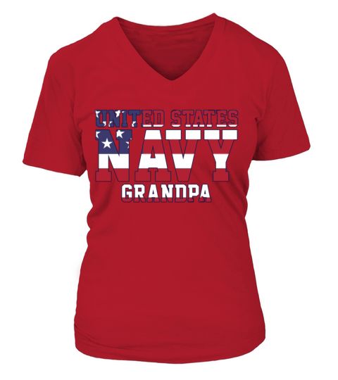 US Navy Grandpa Women's V-Neck T-shirt