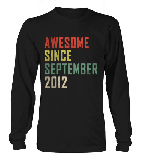 Awesome Since September 2012 Birthday Gift Women's Long Sleeve