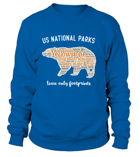 national parks bear t shirt lists all 59 national parks pyf Black Sweatshirt Unisex