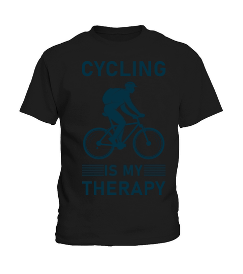 Cycling is my Therapy - Bike Riding Gift - Bicycle Kids T-Shirt