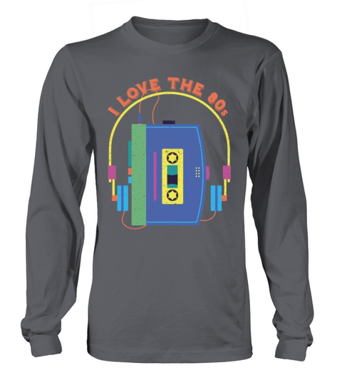 I Love the Eighties Distressed Print - Retro Gift Women's Long Sleeve