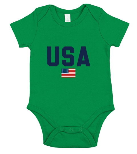USA Short Sleeve Baby One-Piece