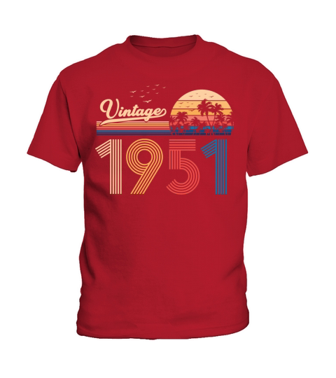 Vintage 1951 70th Birthday Est 1951 Kids T-Shirt