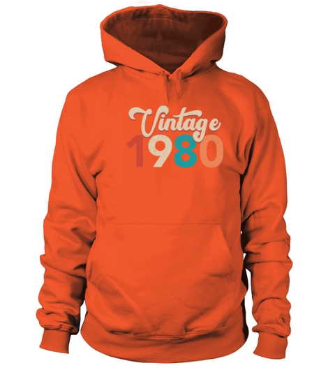 Vintage 1980 T-Shirt - 1980 Birthday Shirt Gift Women's Hoodie