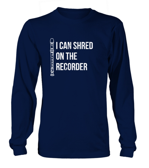 I Can Shred On The Recorder Instrument Flute Women's Long Sleeve