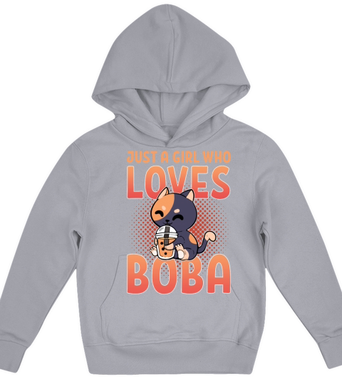 Just a Girl Who Loves Boba Tea Gift Kawaii Kids Hoodie