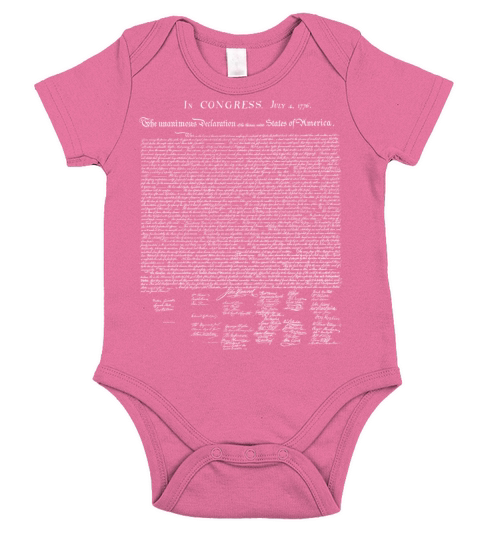 United States Declaration of Independence Short Sleeve Baby One-Piece