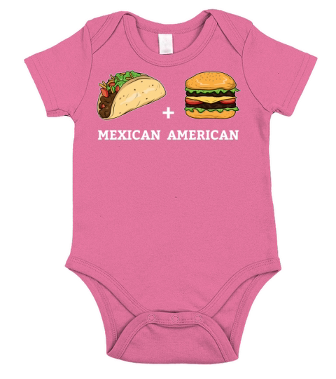 Taxo and Burger Design for Mexican American Short Sleeve Baby One-Piece